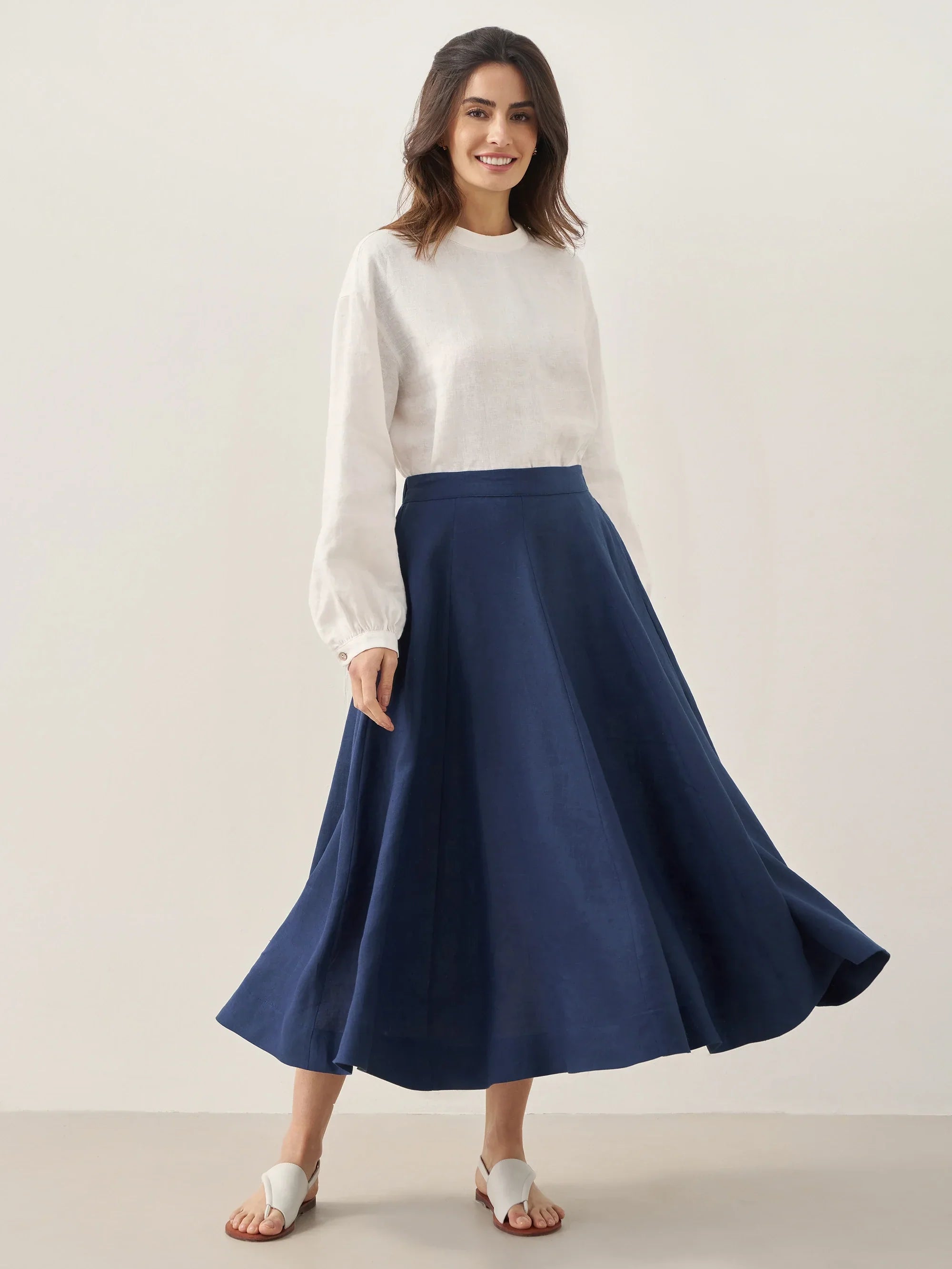 Fashionista Heaven Linen A-Line Skirt — Mathilde