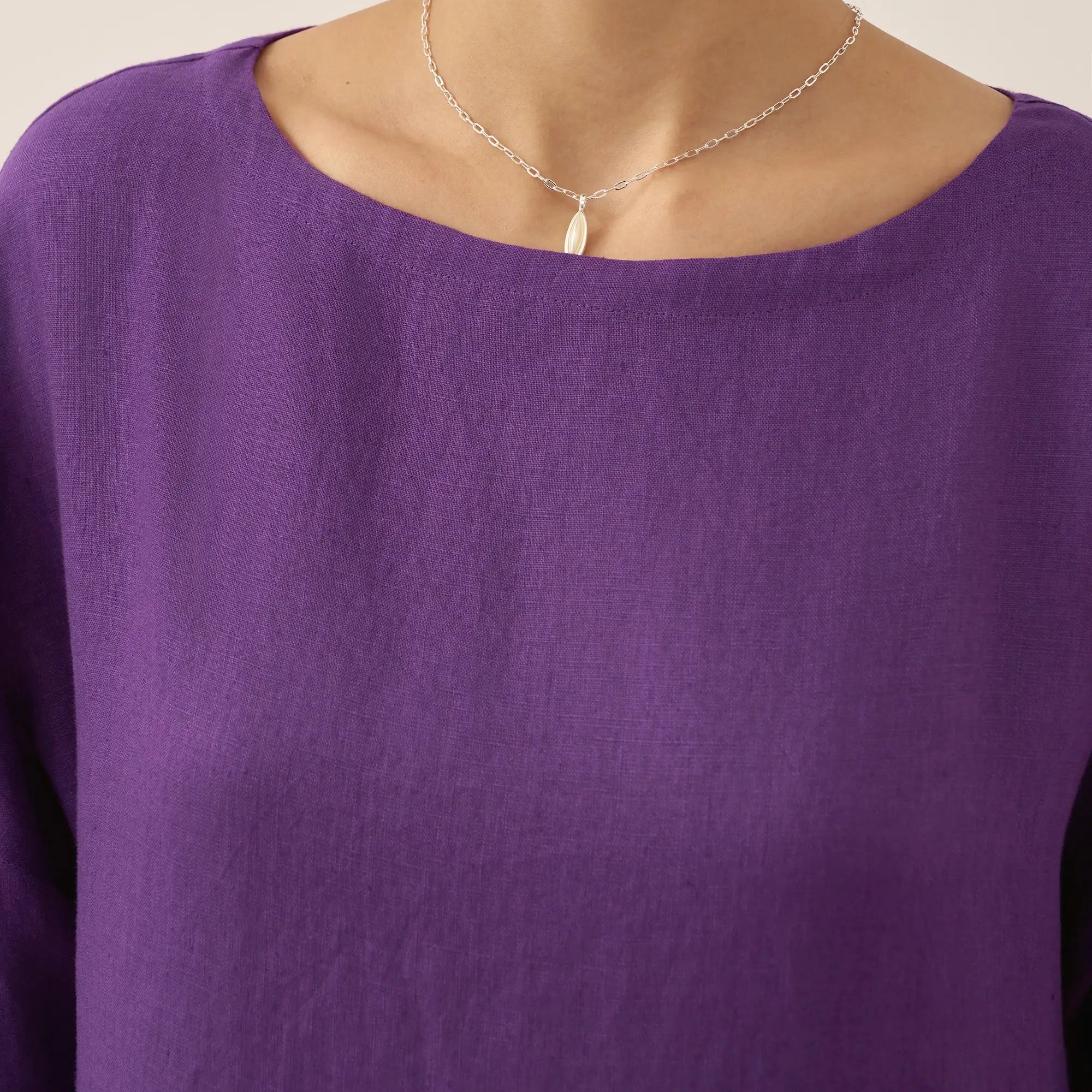 Linen A-Line Midi — Valencia