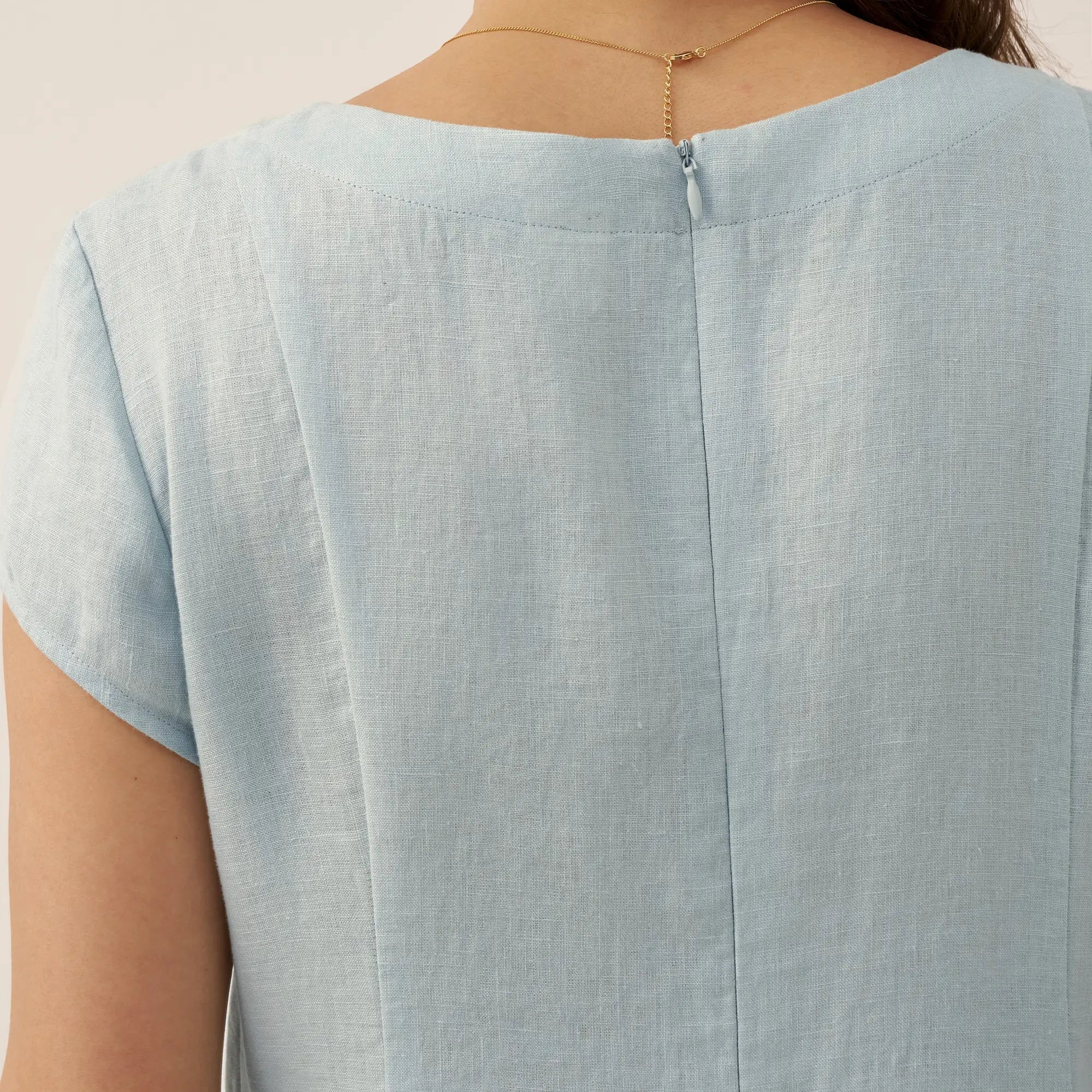 Linen V-Neck Dress — Alexa