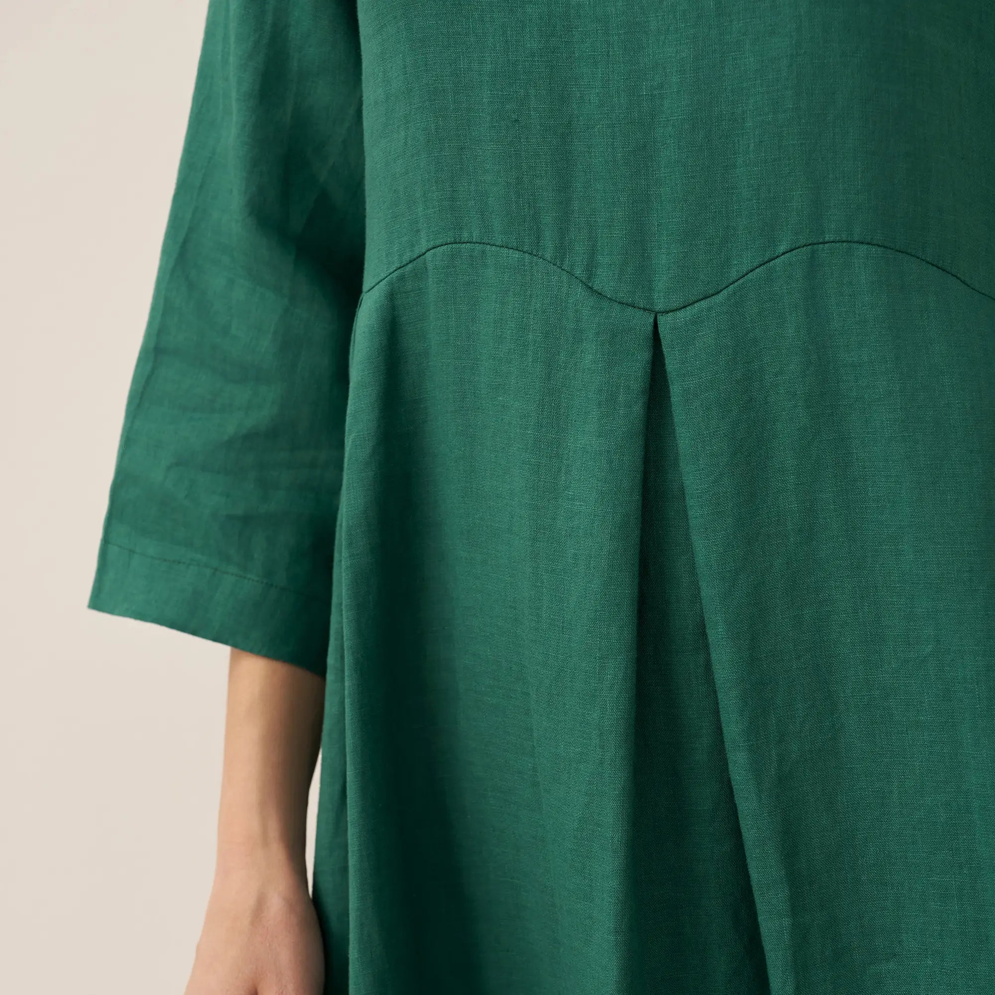 Linen Bateau Neck Dress — Abigail