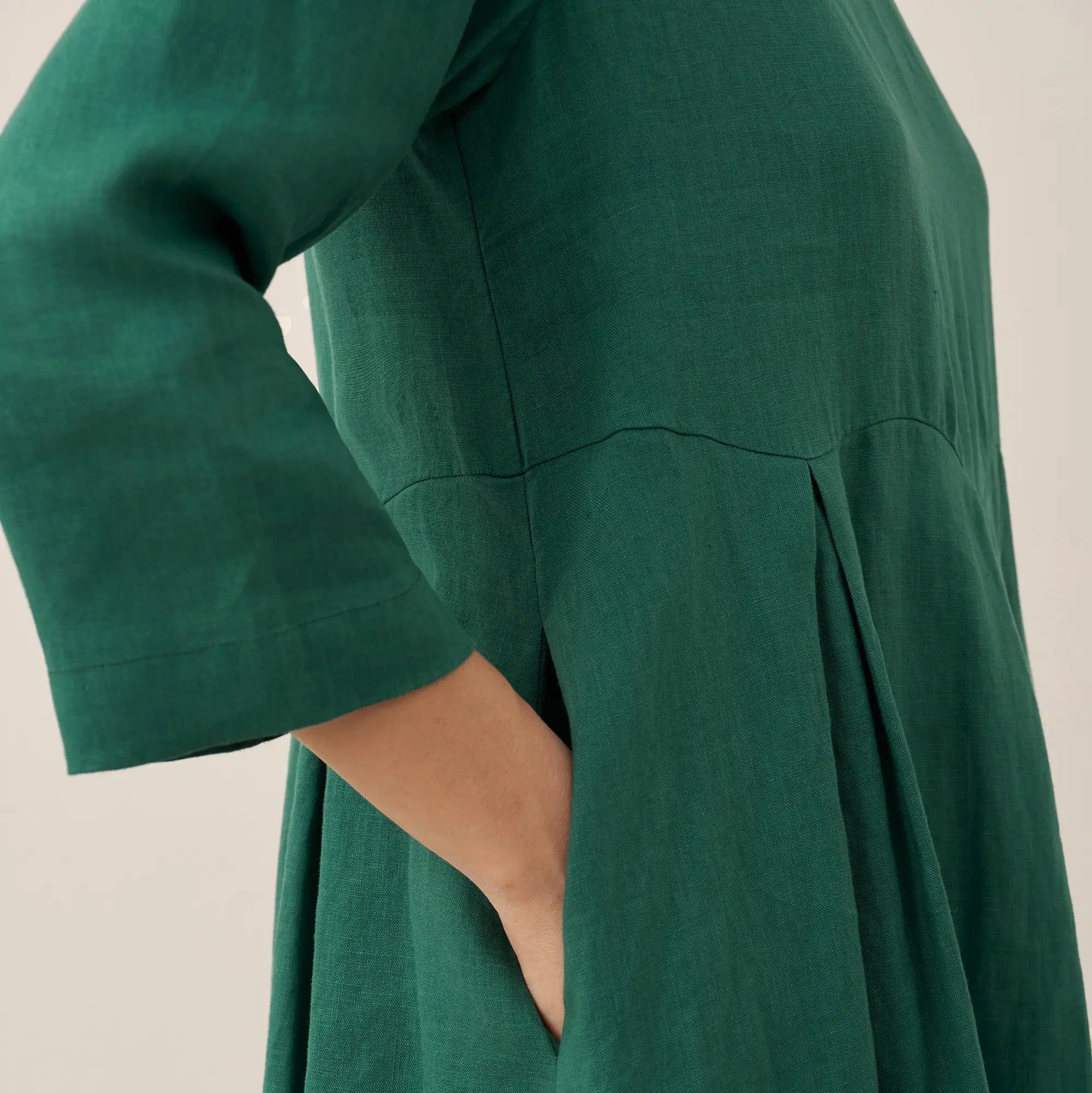Linen Bateau Neck Dress — Abigail