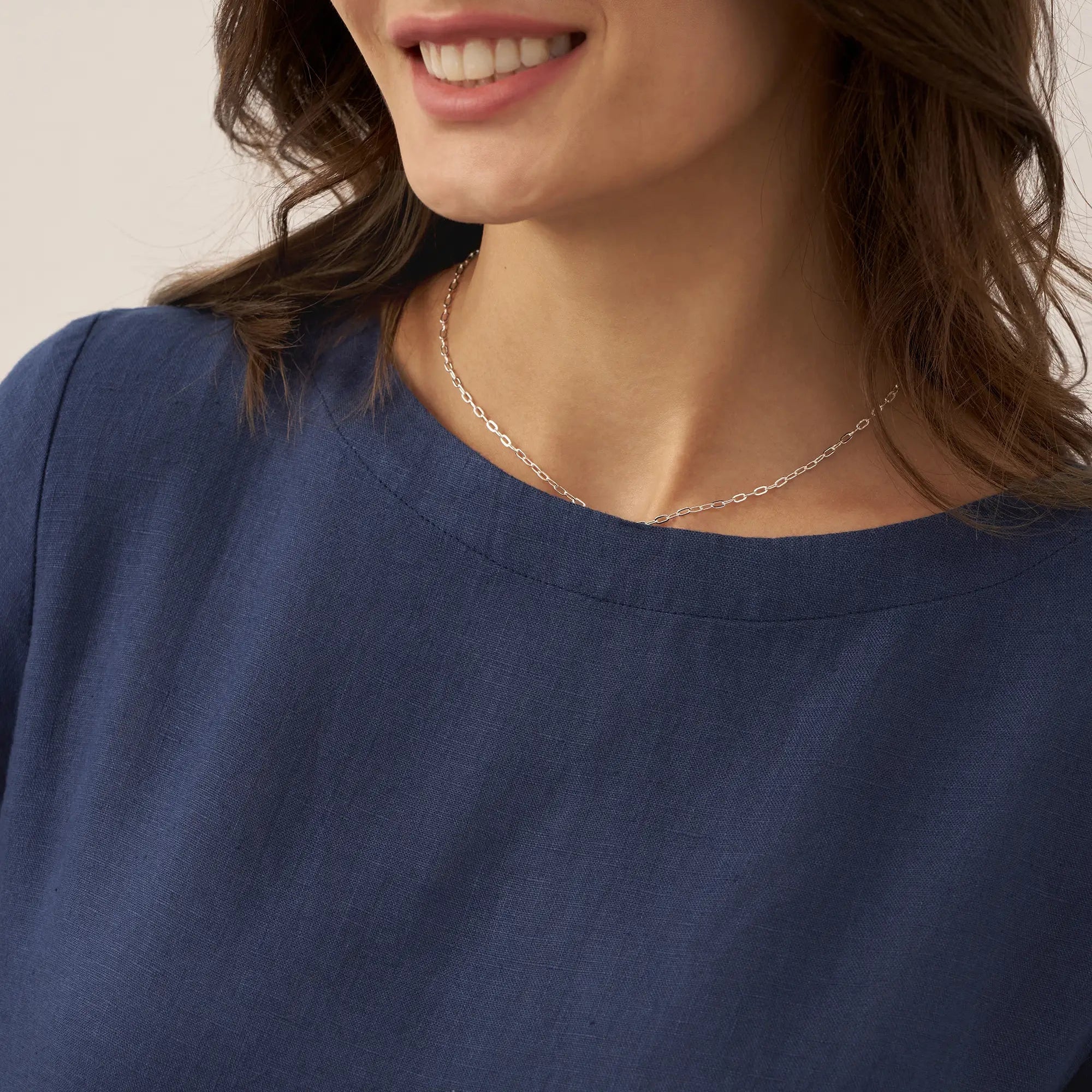 Linen Bateau Neck Dress — Abigail