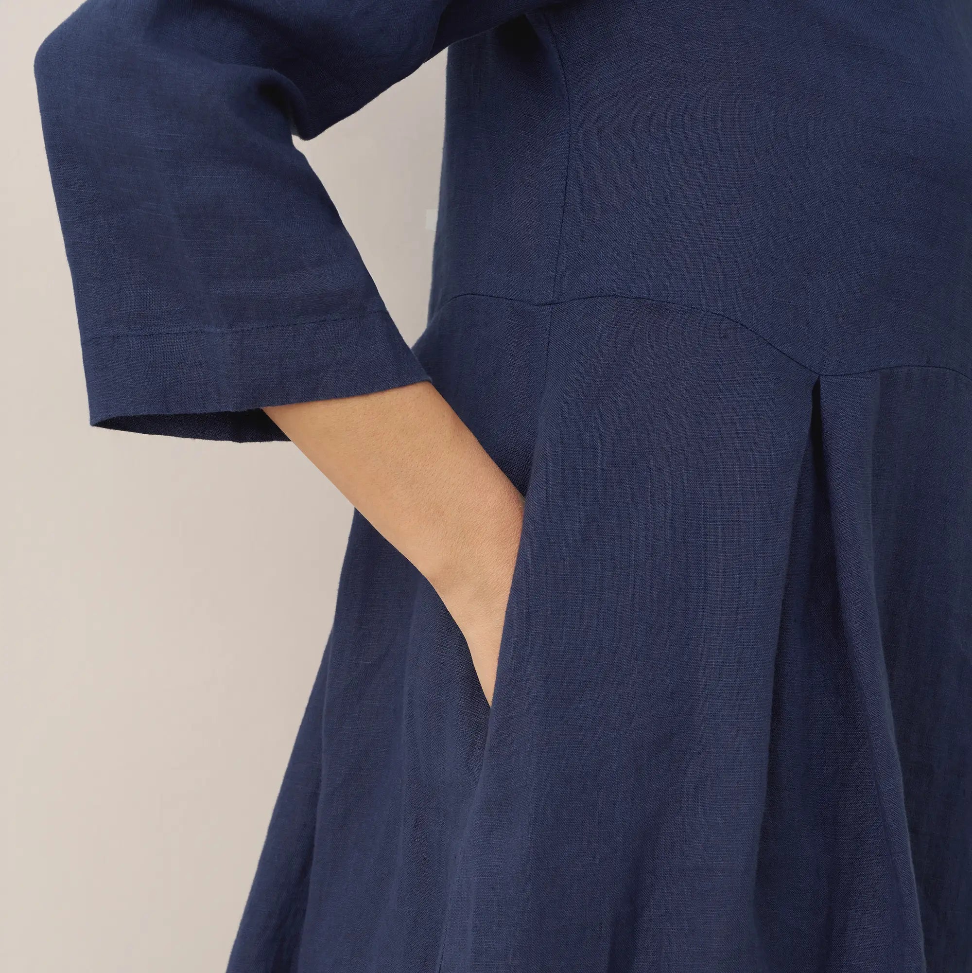 Linen Bateau Neck Dress — Abigail