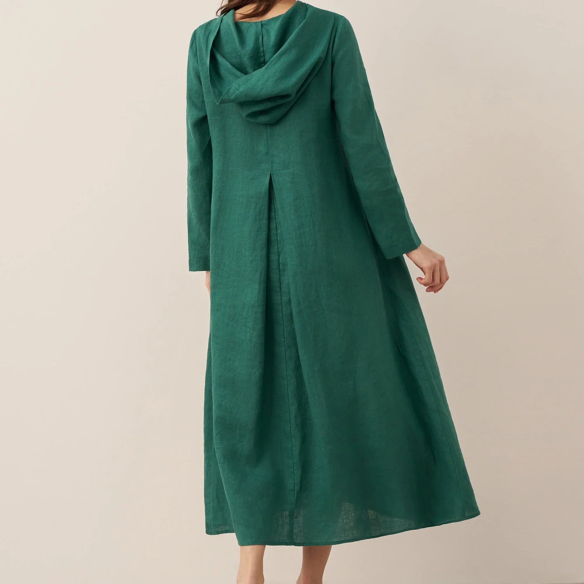 Linen Hooded Dress — Rebecca