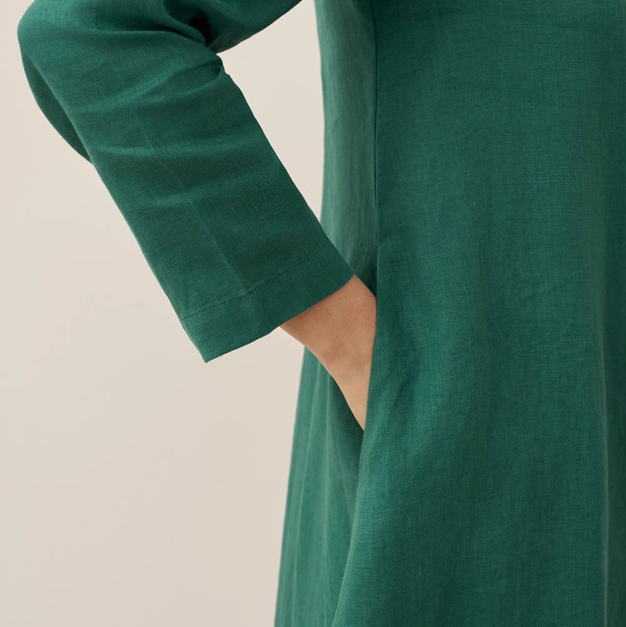 Linen Hooded Dress — Rebecca