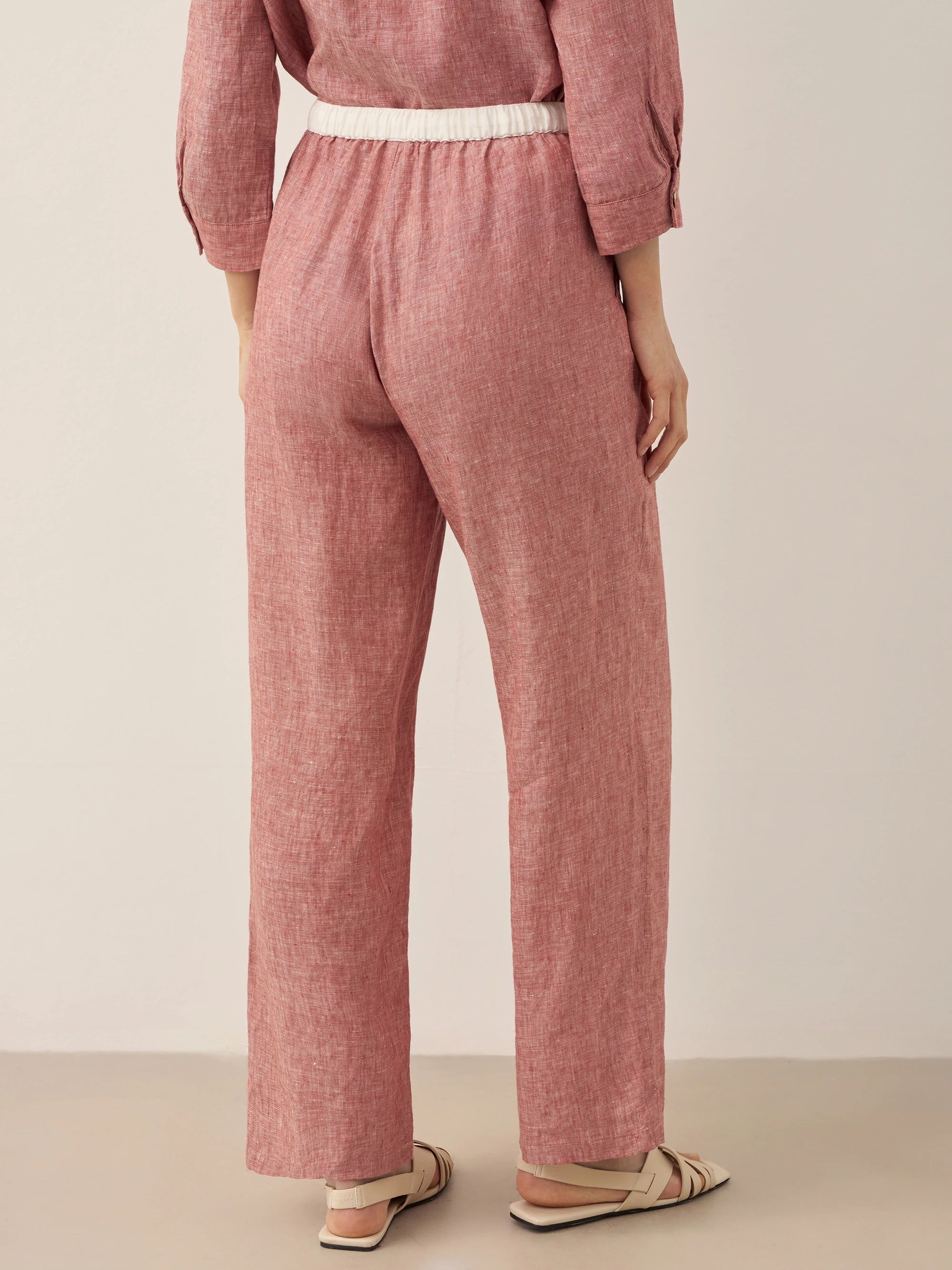 Fashionista Heaven Linen Straight-Leg Trousers — Vita