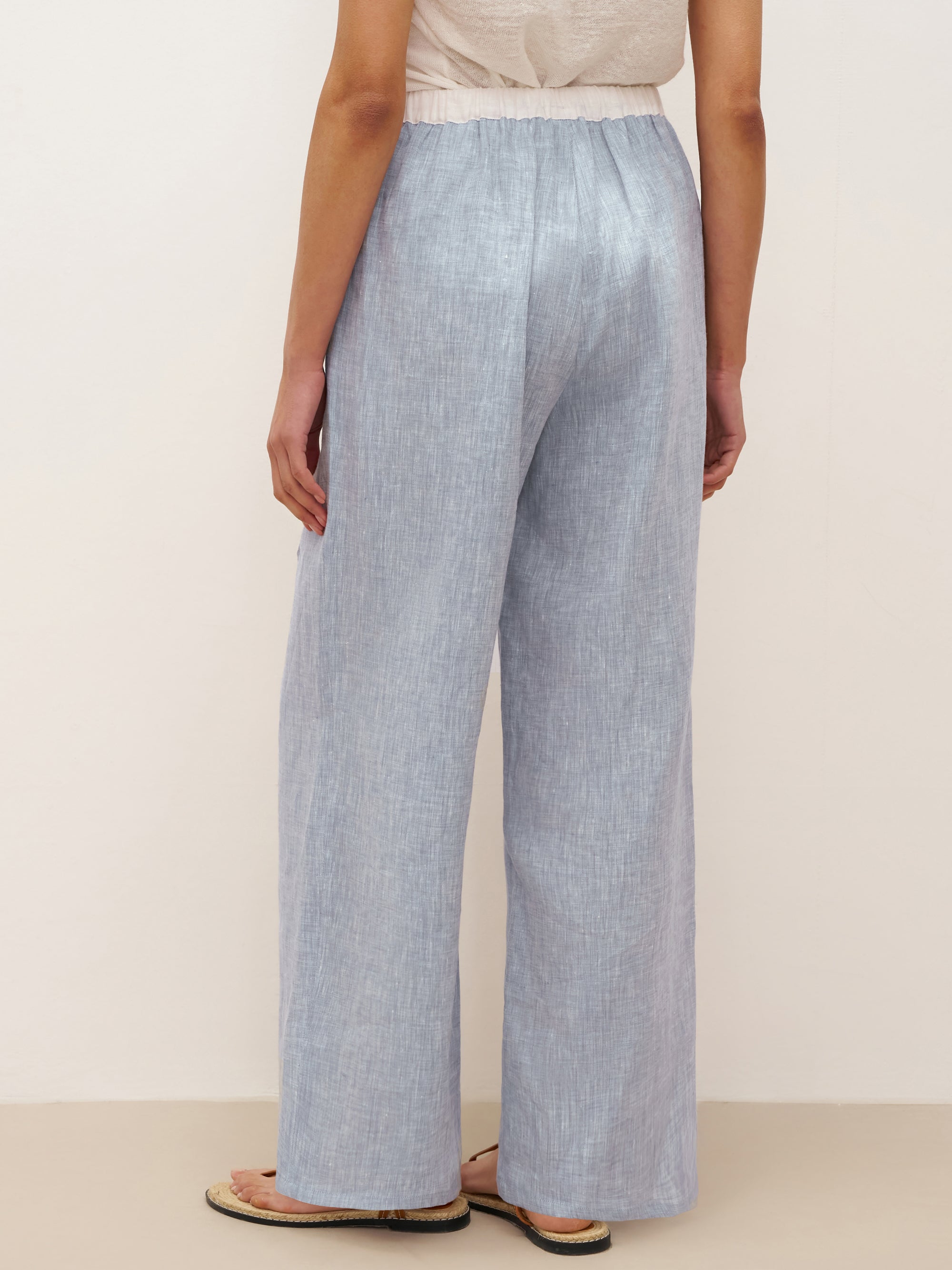 Fashionista Heaven Linen Straight-Leg Trousers — Vita