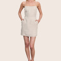 Linen Apron Mini Dress — Heather