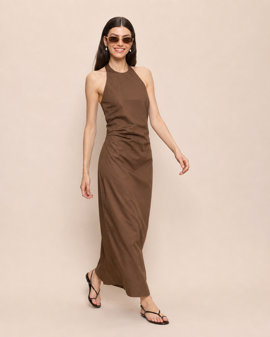 Poplin Halter Dress — Athena