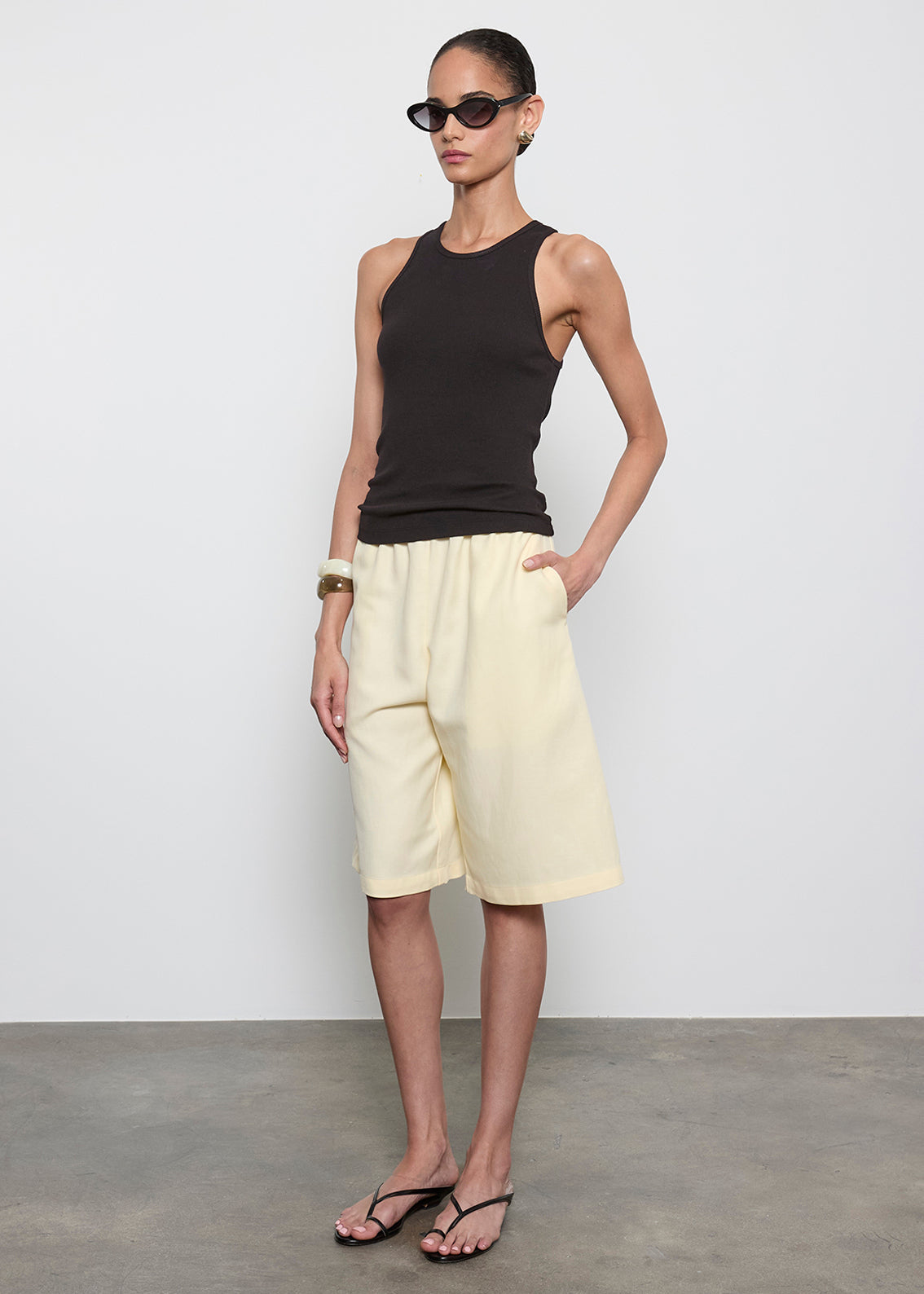 Fashionista Heaven Twill Bermuda Short — Rosalind