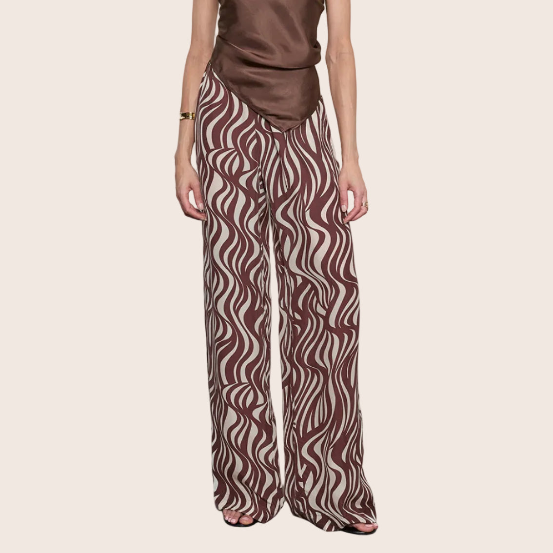 Fashionista Heaven Wave Print Resort Pant — Ottilie