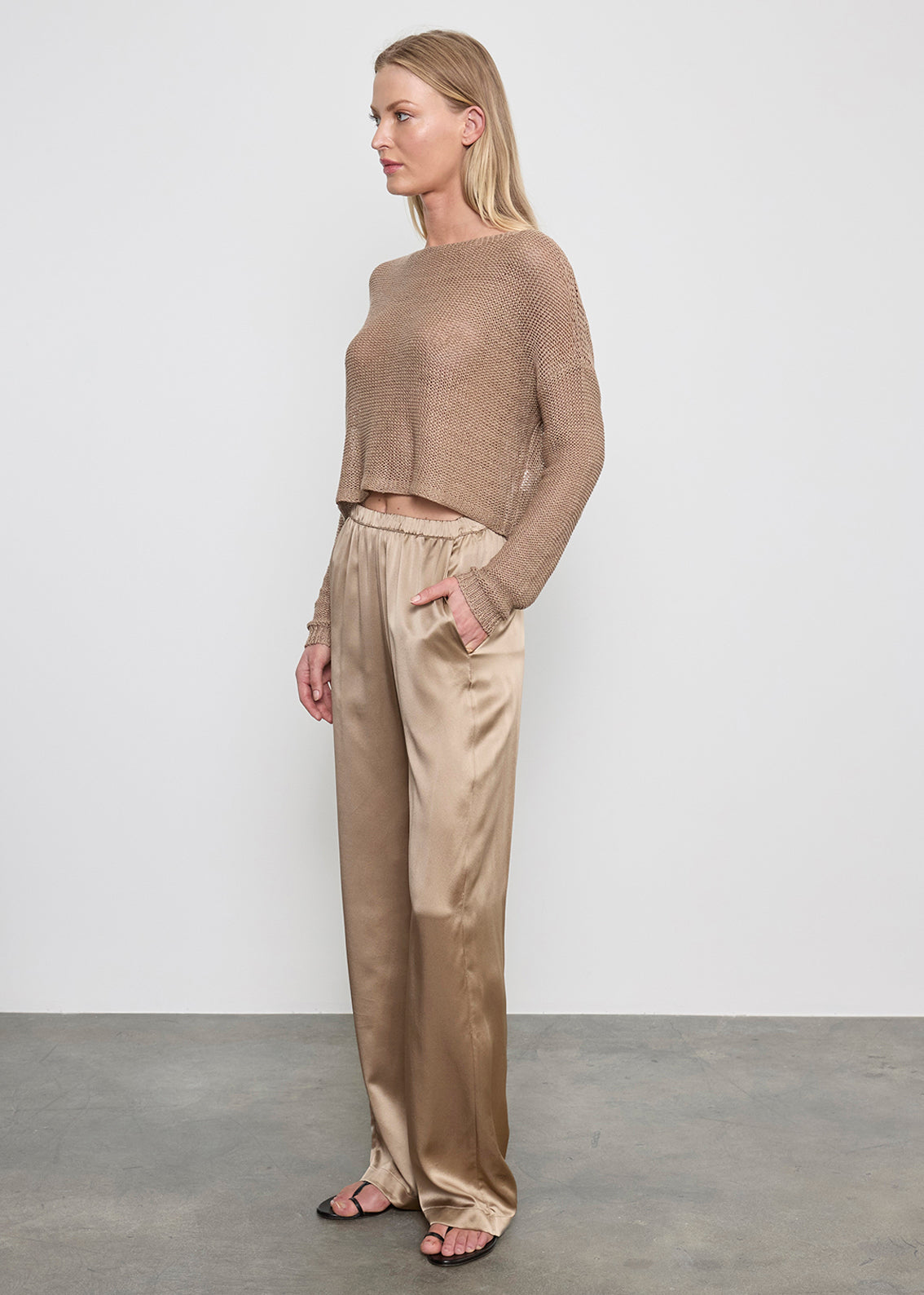 Silk Satin Everywhere Pant — Isolde