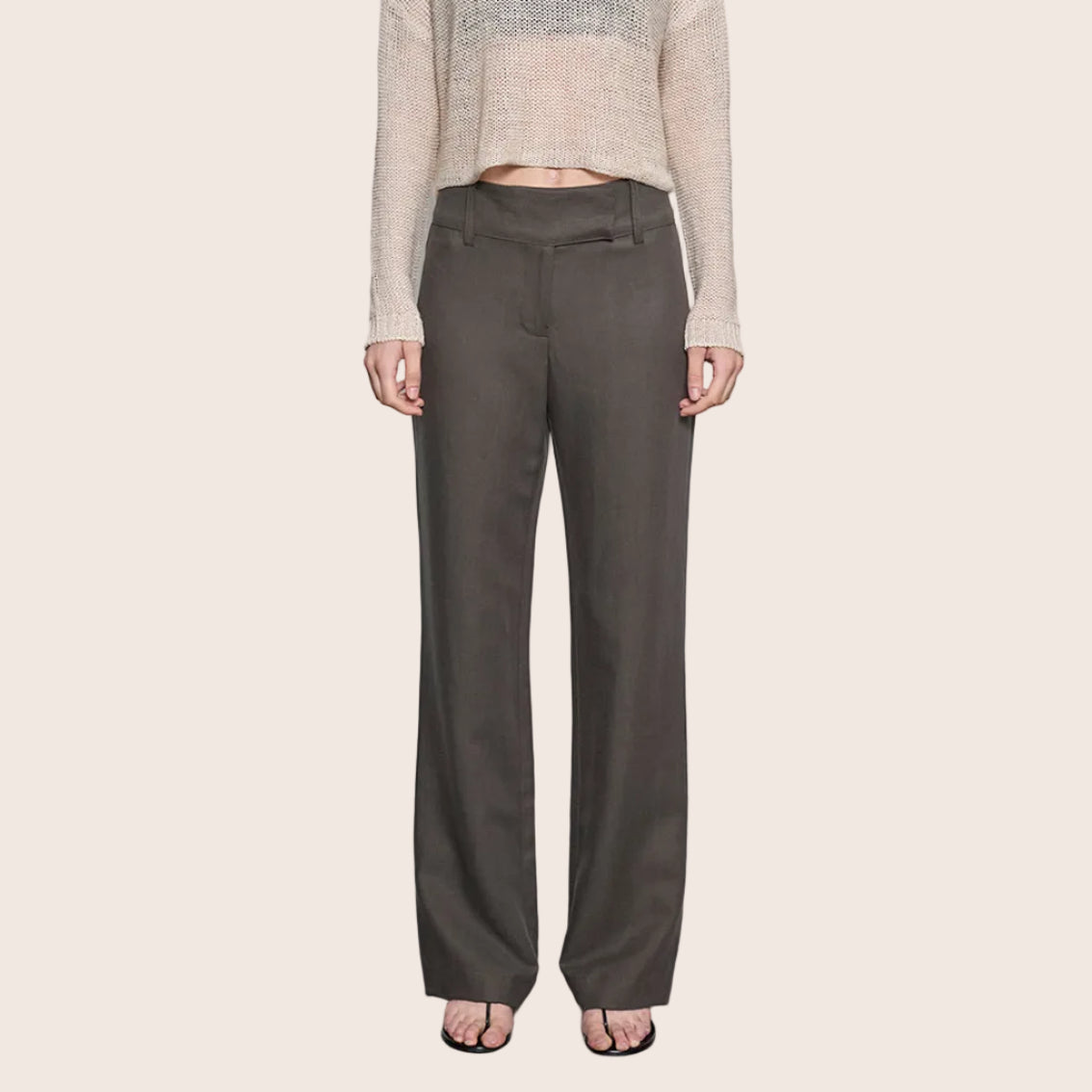 Fashionista Heaven Twill Minimal Trouser — Paloma