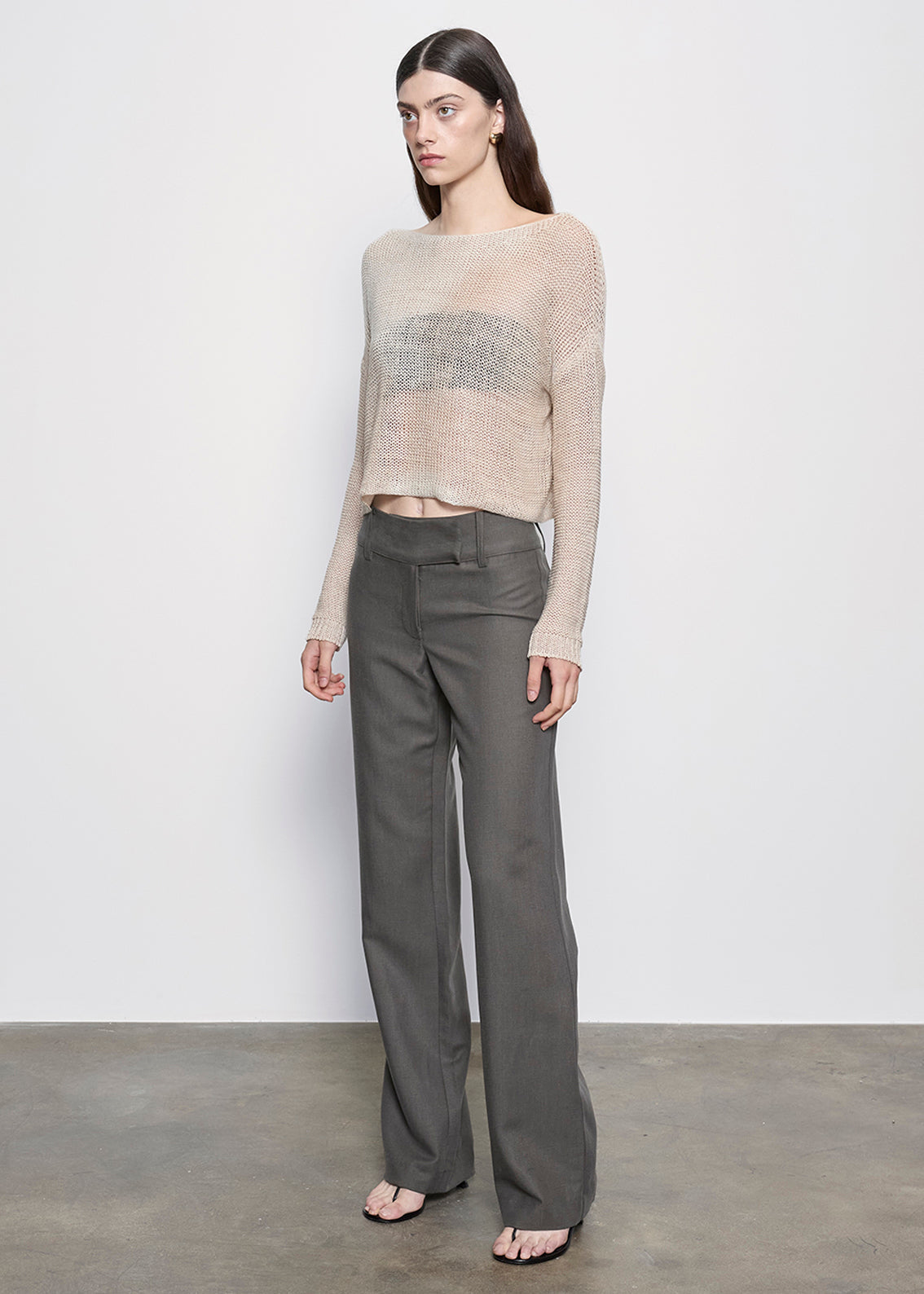 Fashionista Heaven Twill Minimal Trouser — Paloma