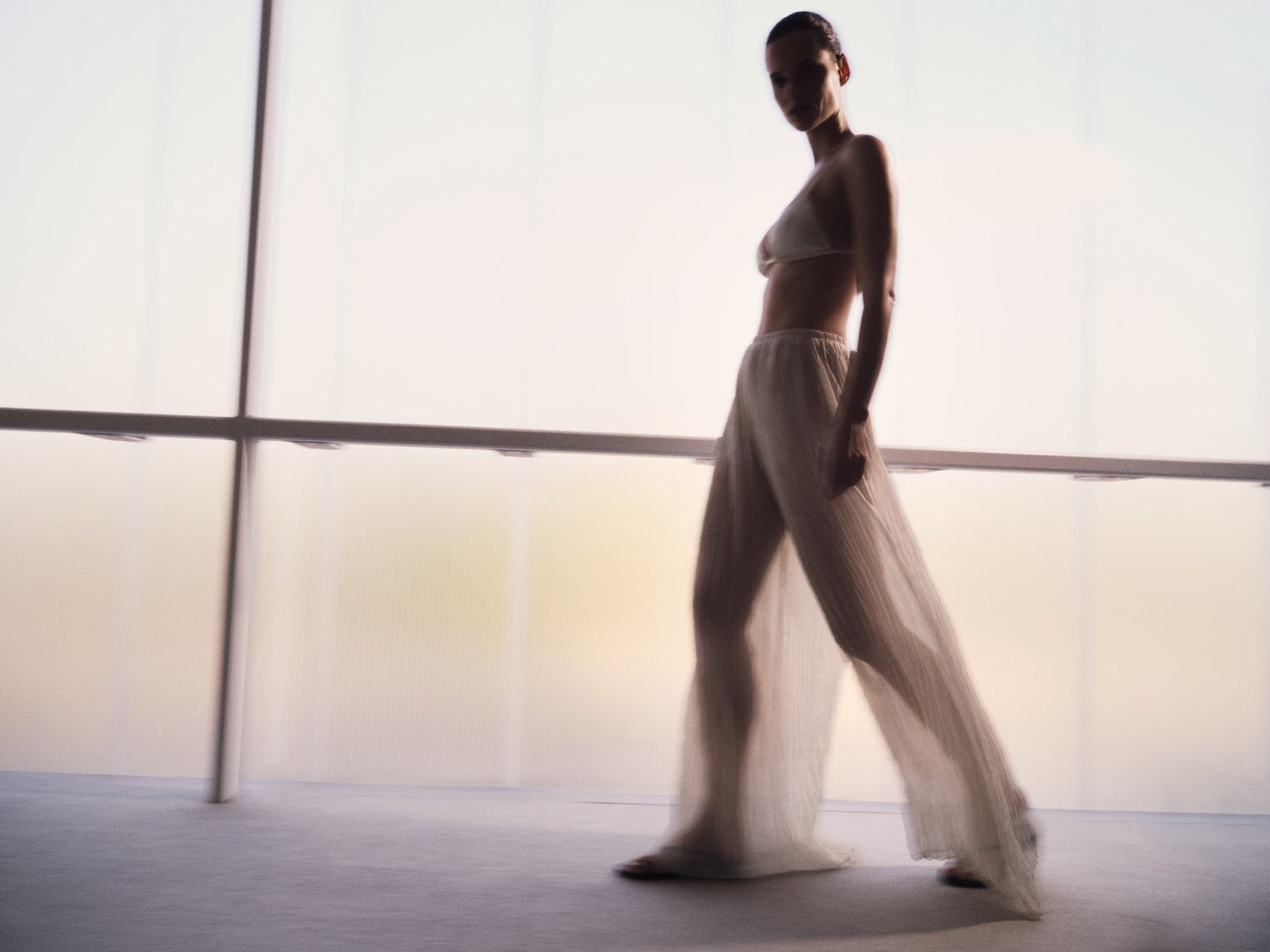 Plisse Palazzo Pant — Inès