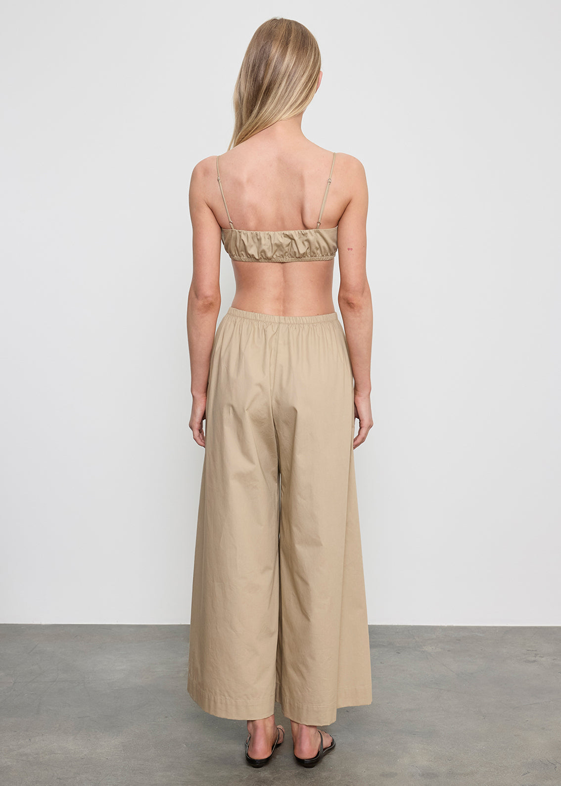 Cotton Cropped Palazzo Pant — Liora