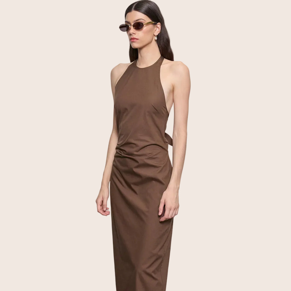 Poplin Halter Dress | Athena