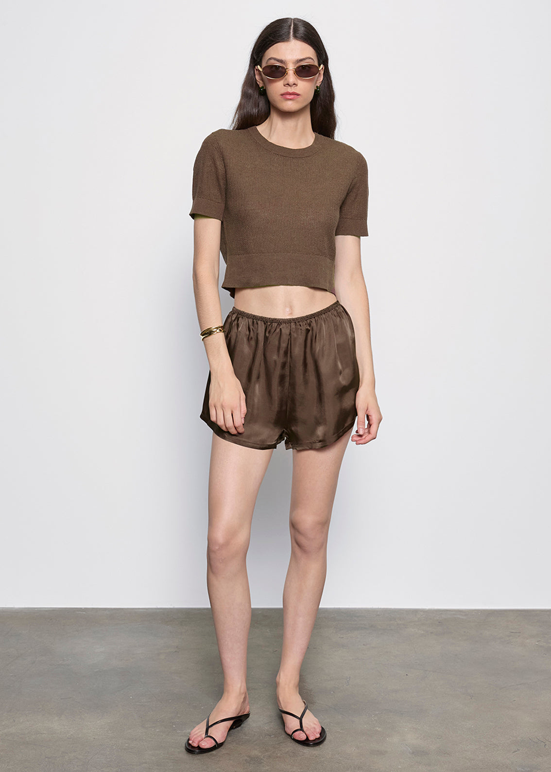 Fashionista Heaven Fluid Twill Slip Short — Juliette