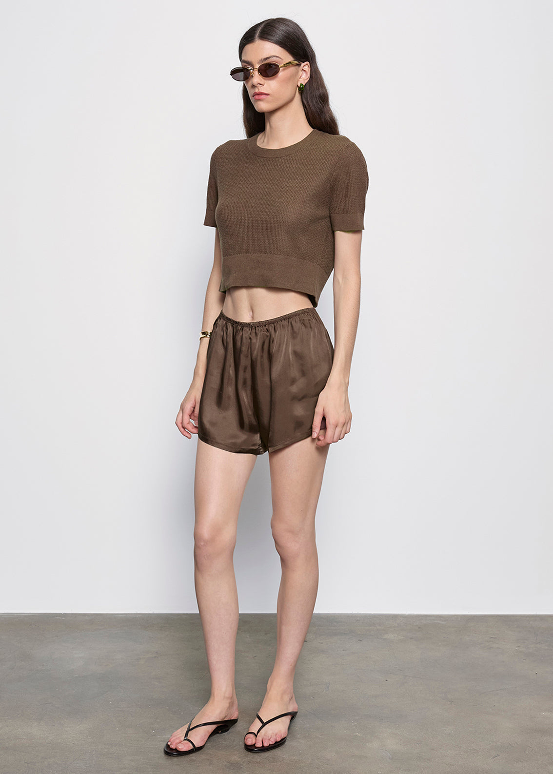 Fashionista Heaven Fluid Twill Slip Short — Juliette