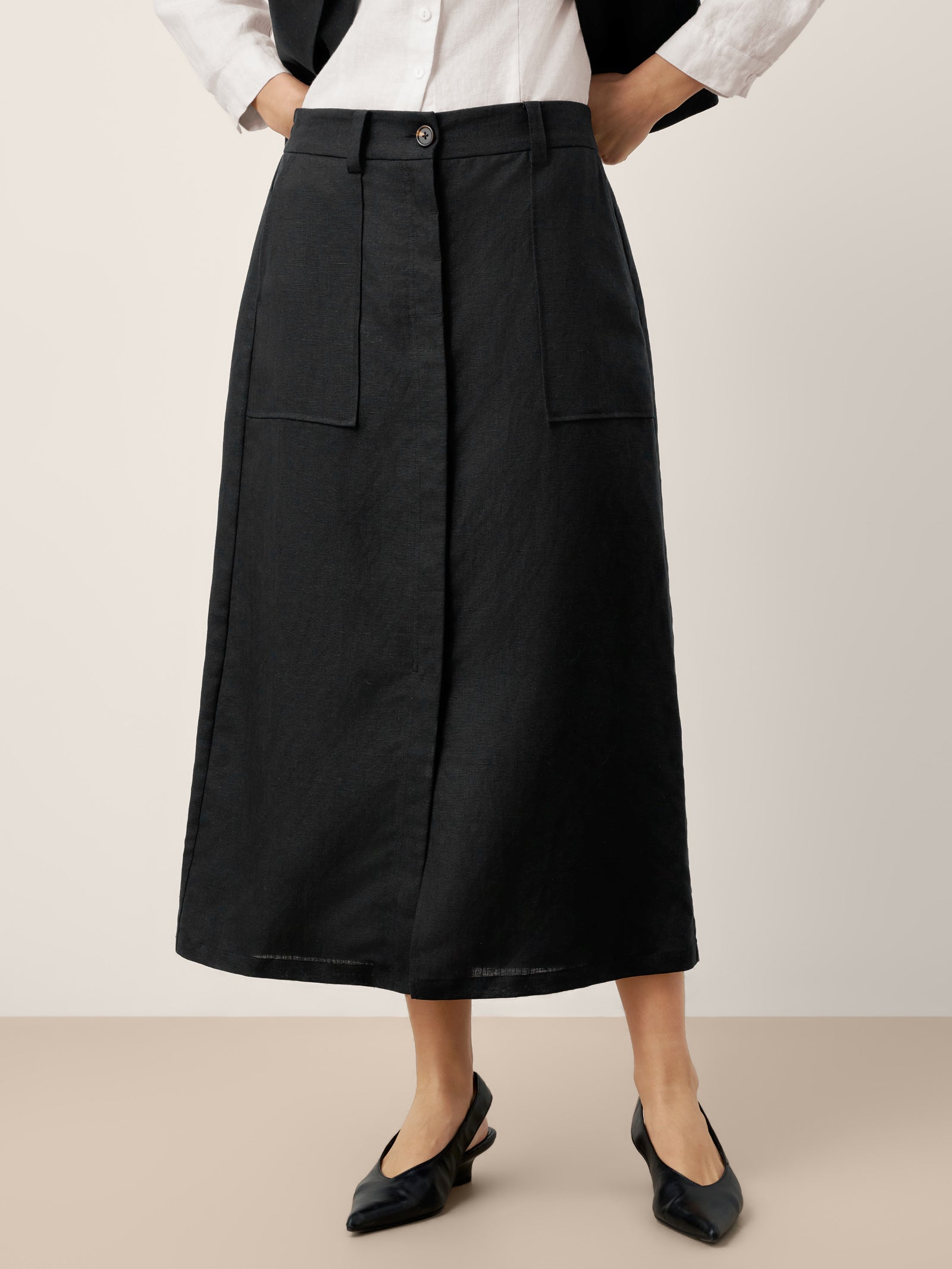 Fashionista Heaven Linen-Lyocell Skirt — Tamara