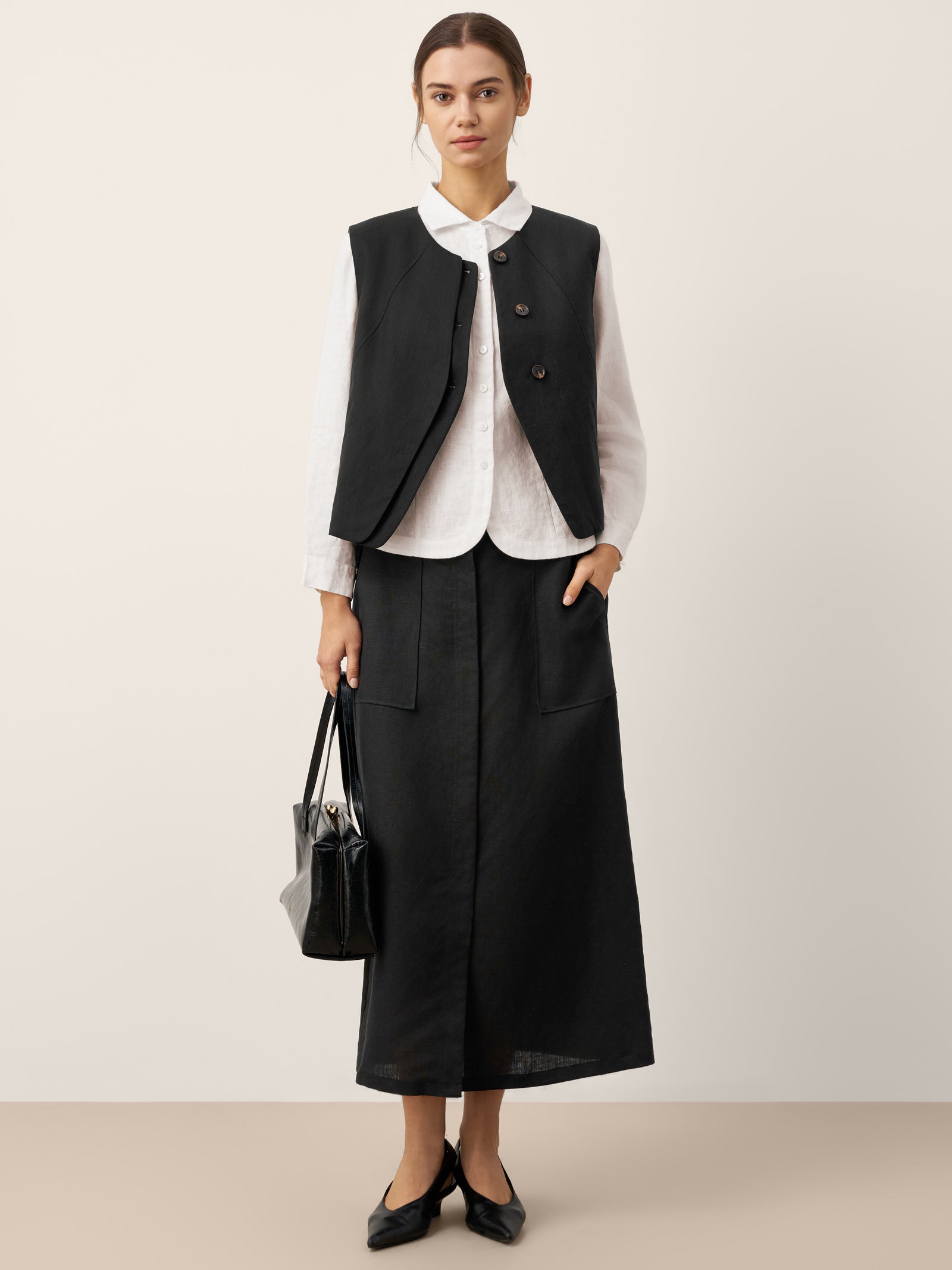 Fashionista Heaven Linen-Lyocell Skirt — Tamara