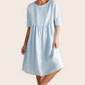 Linen A-Line Midi — Valencia