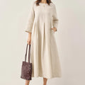 Linen Bateau Neck Dress — Abigail