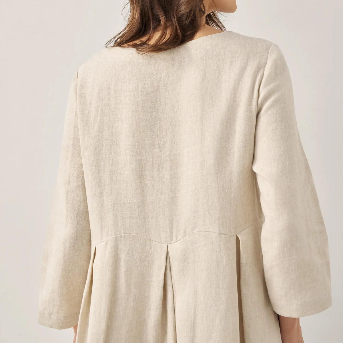 Linen Bateau Neck Dress — Abigail