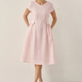 Linen V-Neck Dress — Alexa