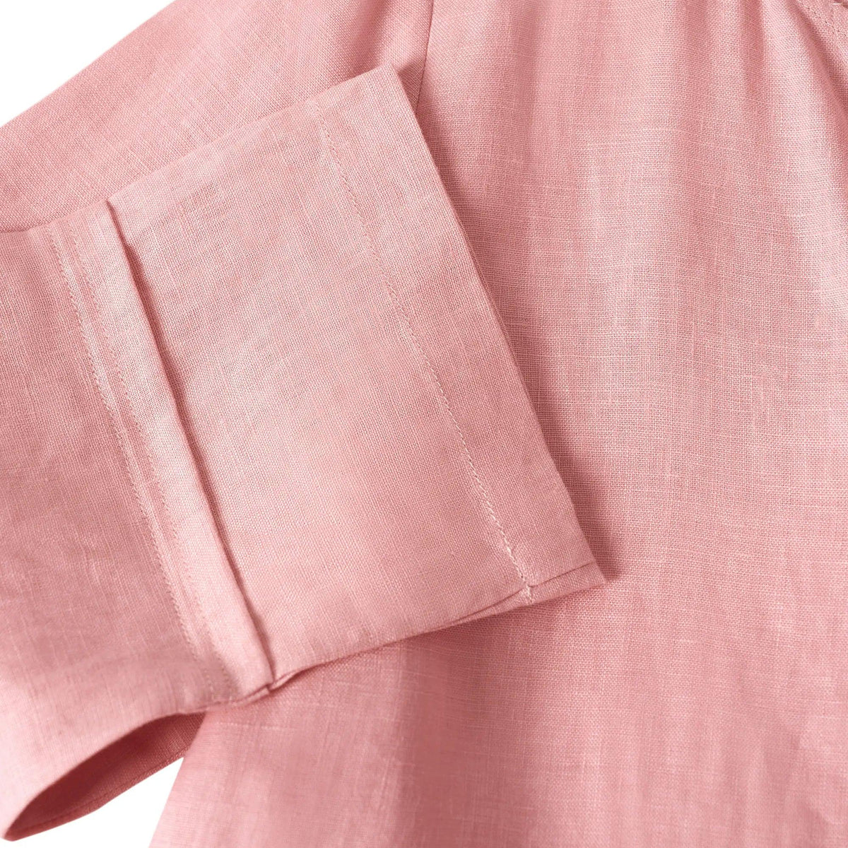 Linen Button Waist Dress — Luna