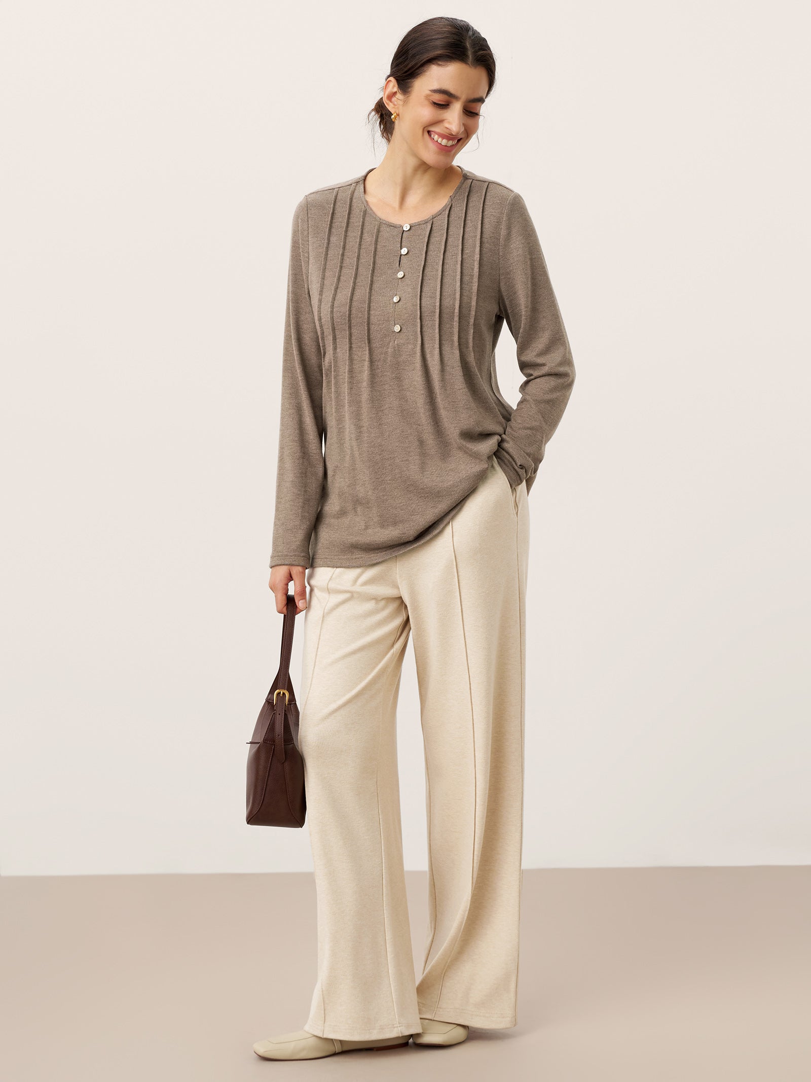 Fashionista Heaven Lyocell Pin-Tuck Pants — Solène