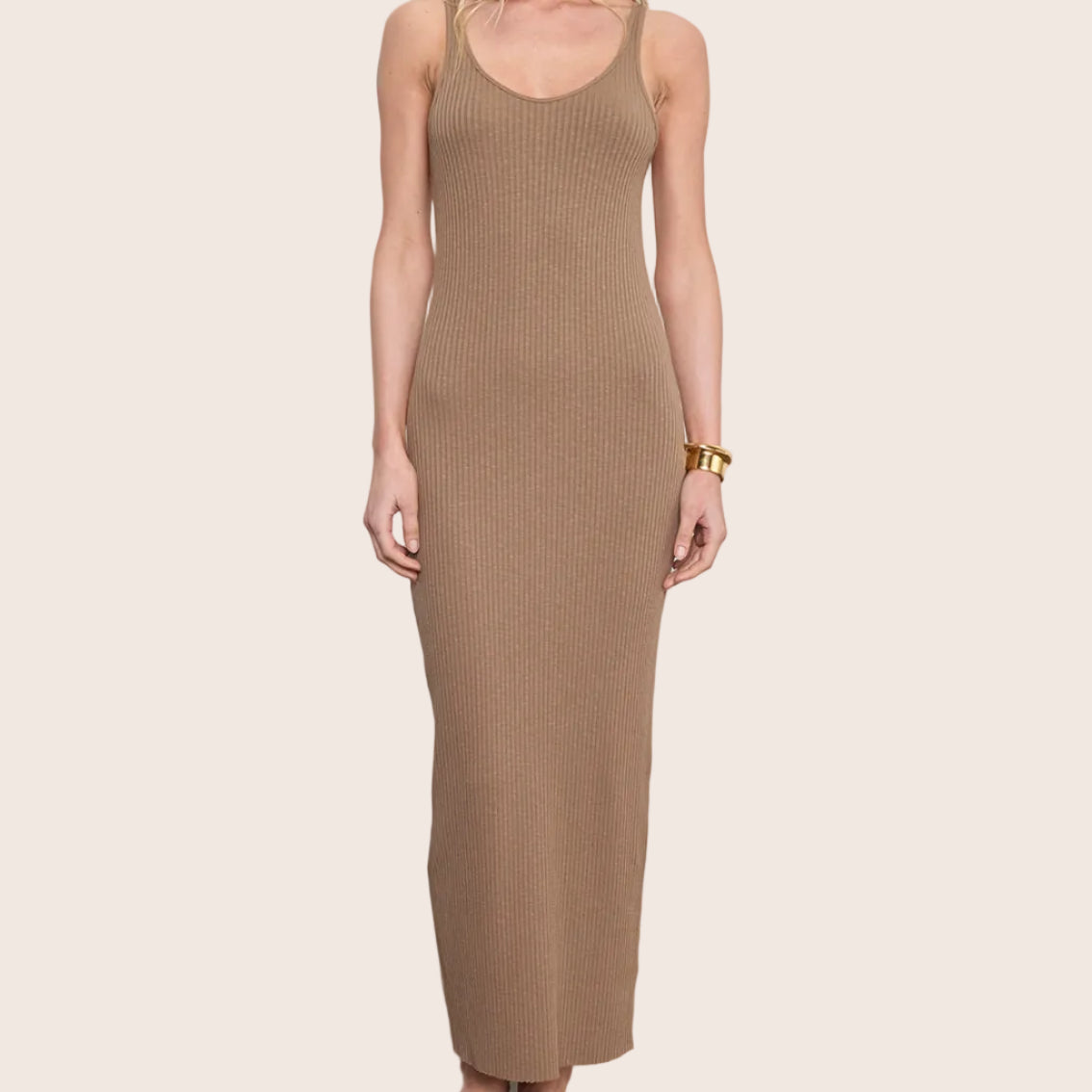 Military Rib Slim Tank Dress — Sasha