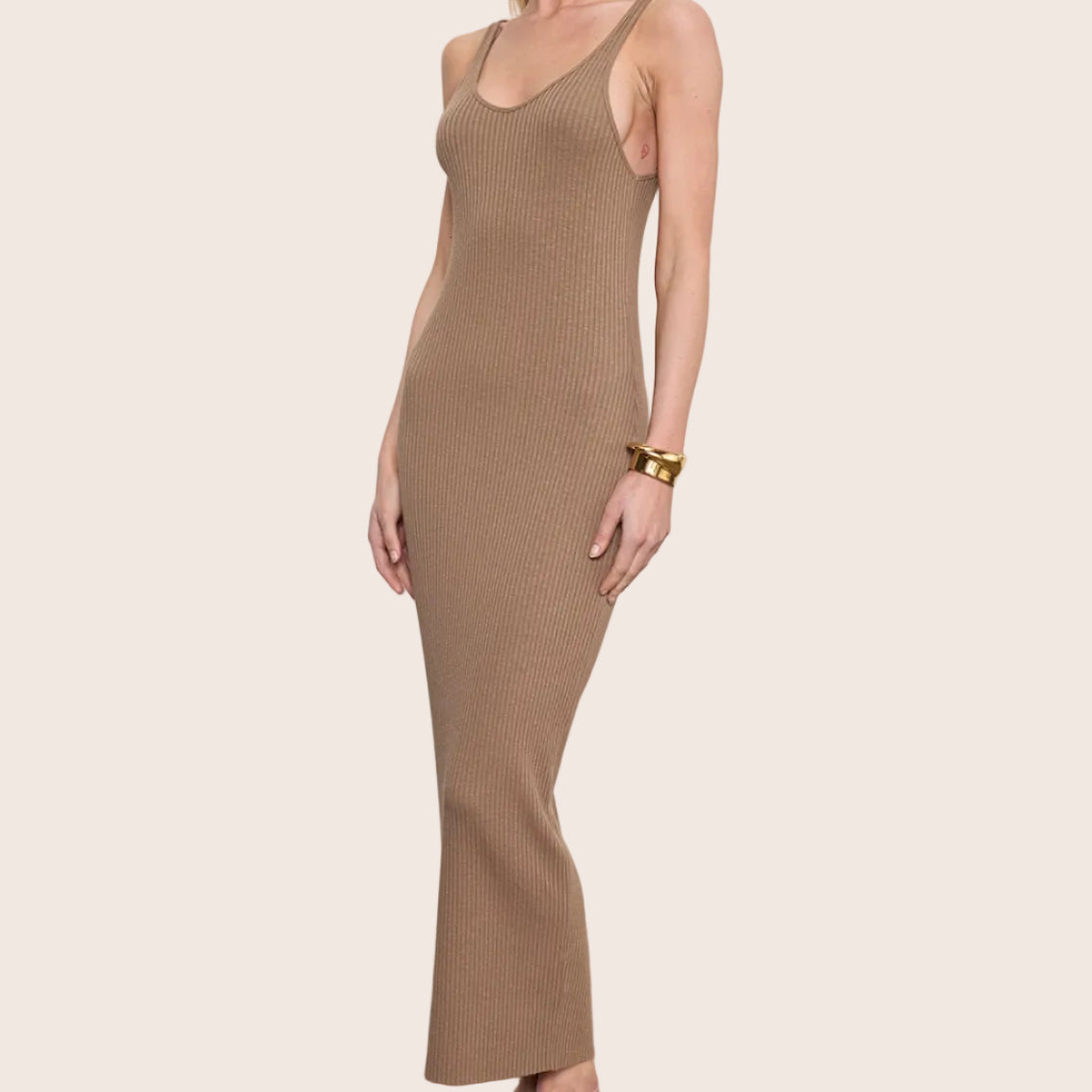 Military Rib Slim Tank Dress — Sasha