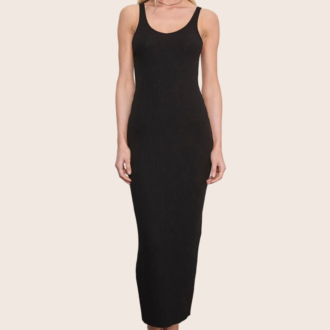 Military Rib Slim Tank Dress — Sasha
