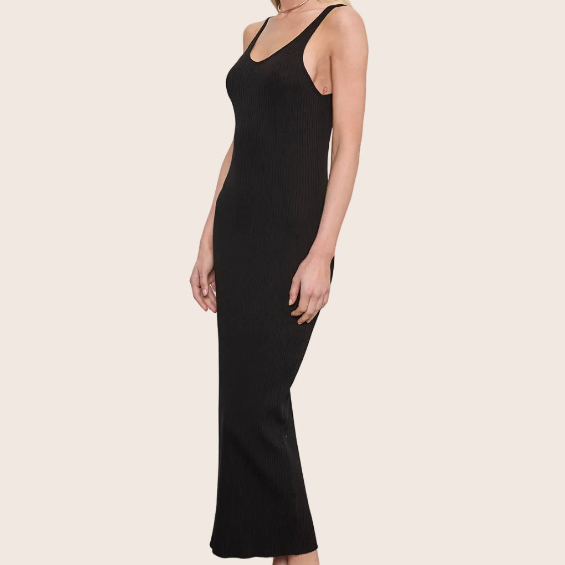 Military Rib Slim Tank Dress — Sasha