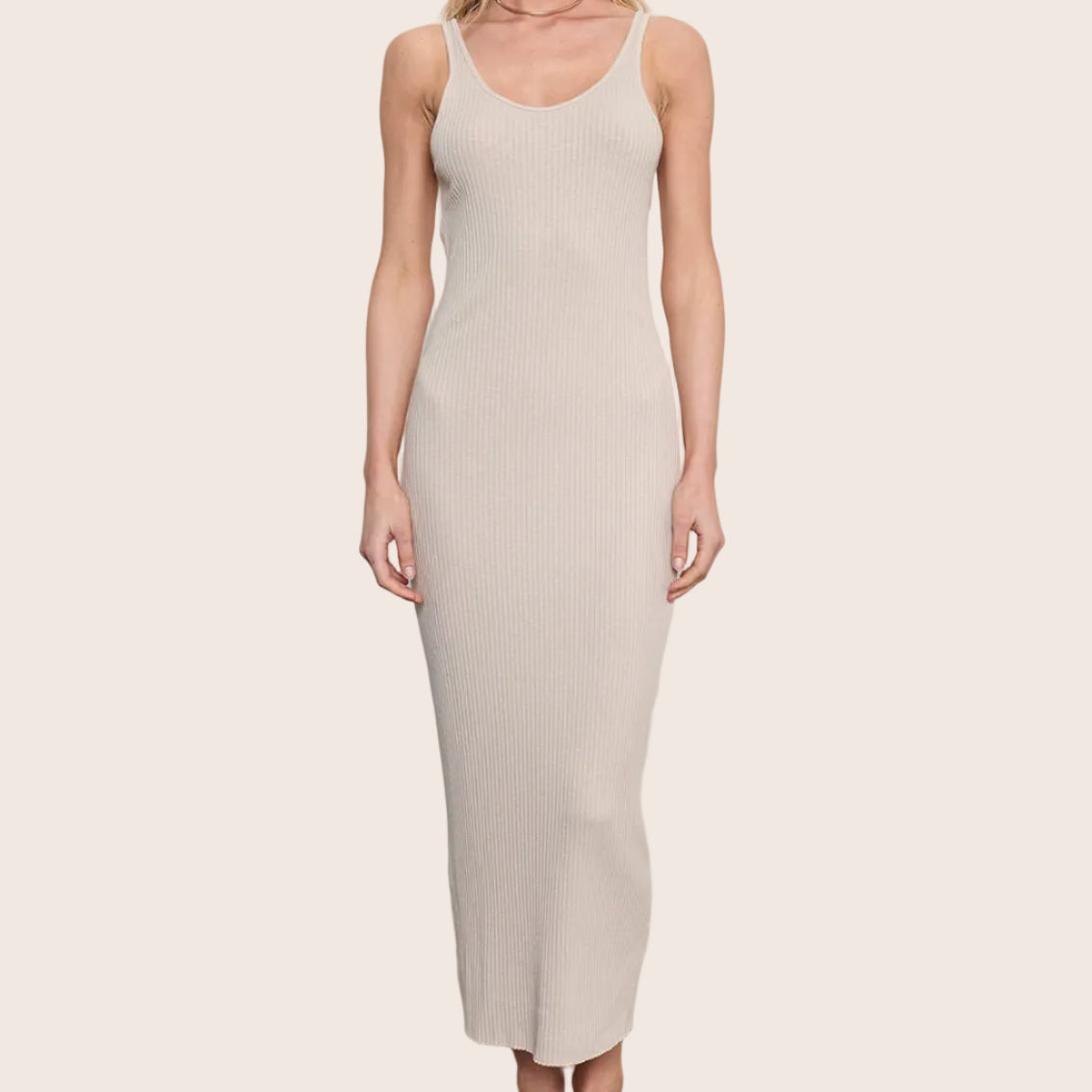 Military Rib Slim Tank Dress — Sasha