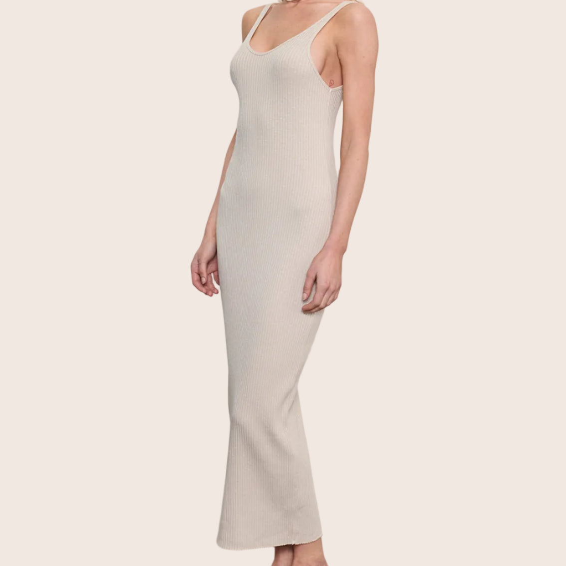 Military Rib Slim Tank Dress — Sasha