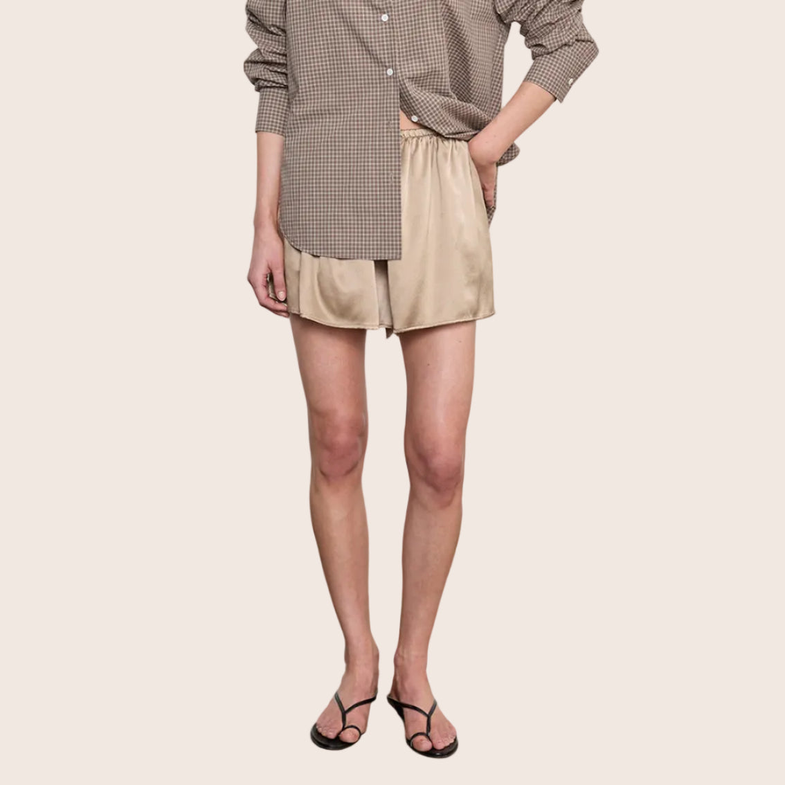 Silk Satin Mini Short — Giulia
