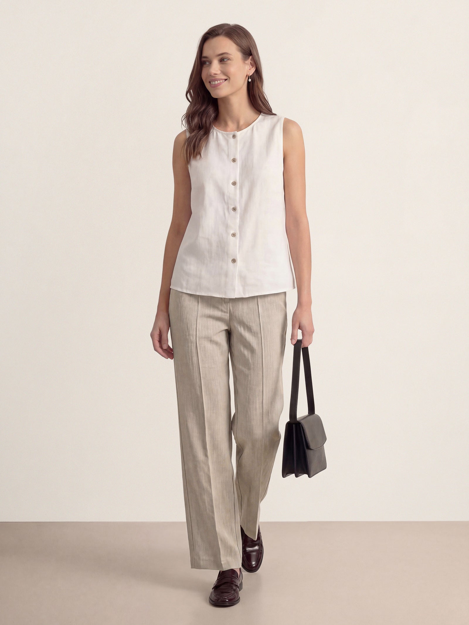 Fashionista Heaven Linen Wide-Leg Pants — Octavia