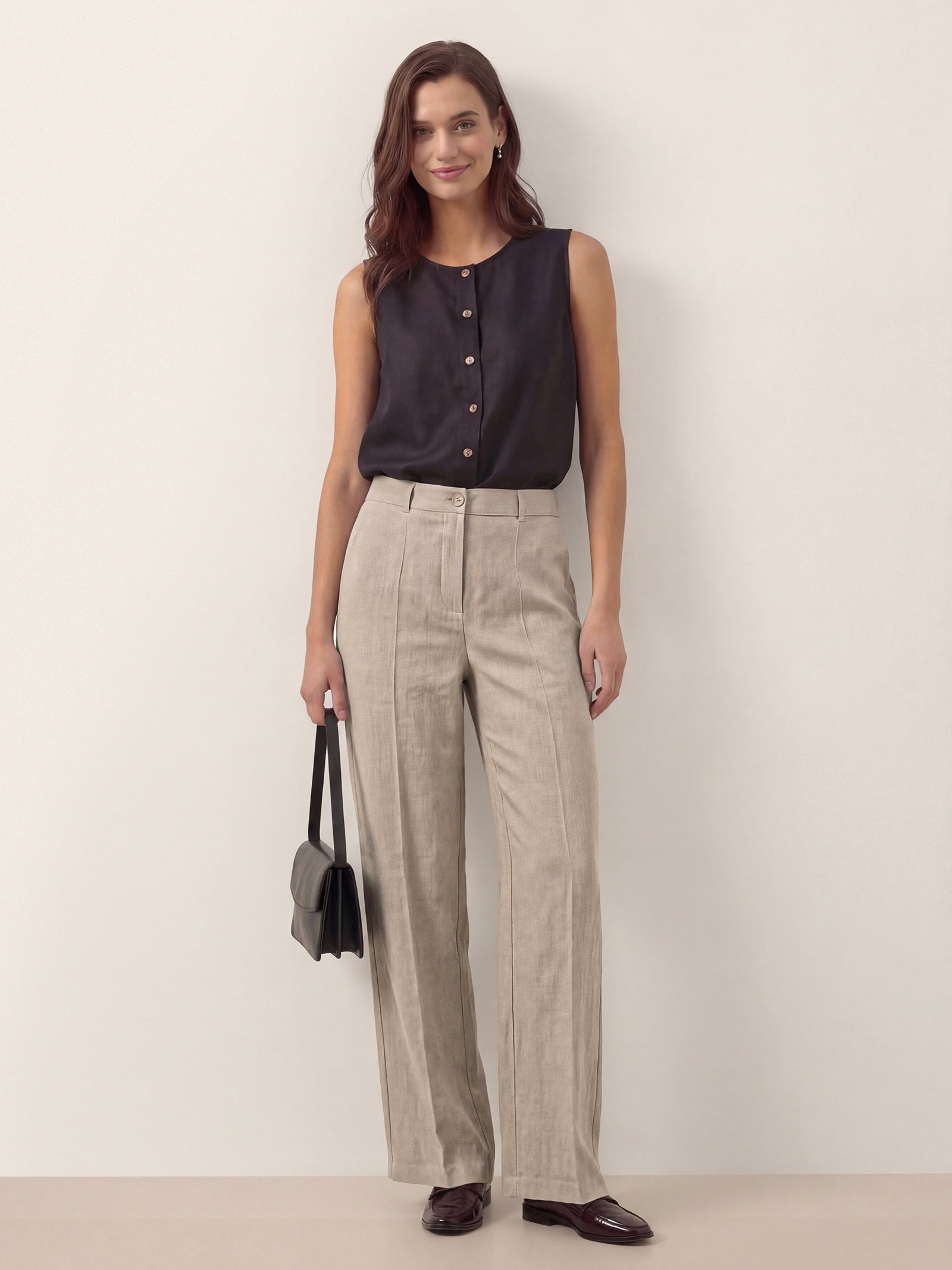 Fashionista Heaven Linen Wide-Leg Pants — Octavia