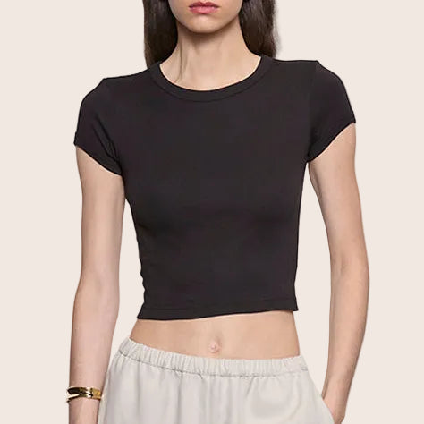 Fashionista Heaven Cotton Cropped Top — Vera
