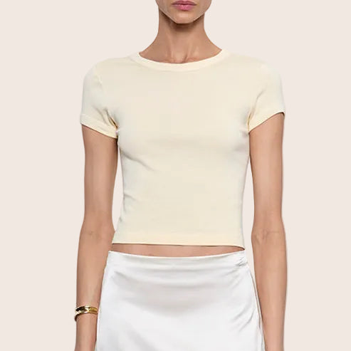 Fashionista Heaven Cotton Cropped Top — Mara