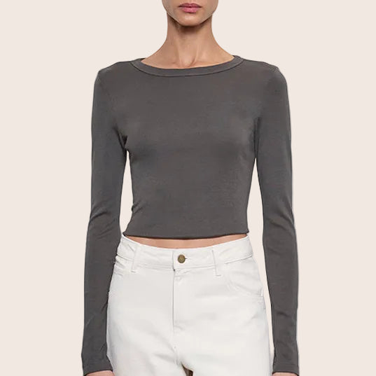 Fashionista Heaven Cotton Cropped Top — Juno