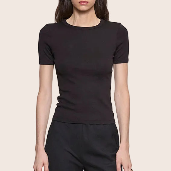 Fashionista Heaven Cotton Short Sleeve Top — Liv