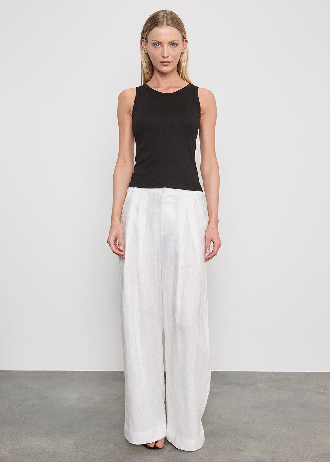 Linen Easy Trouser — Celeste