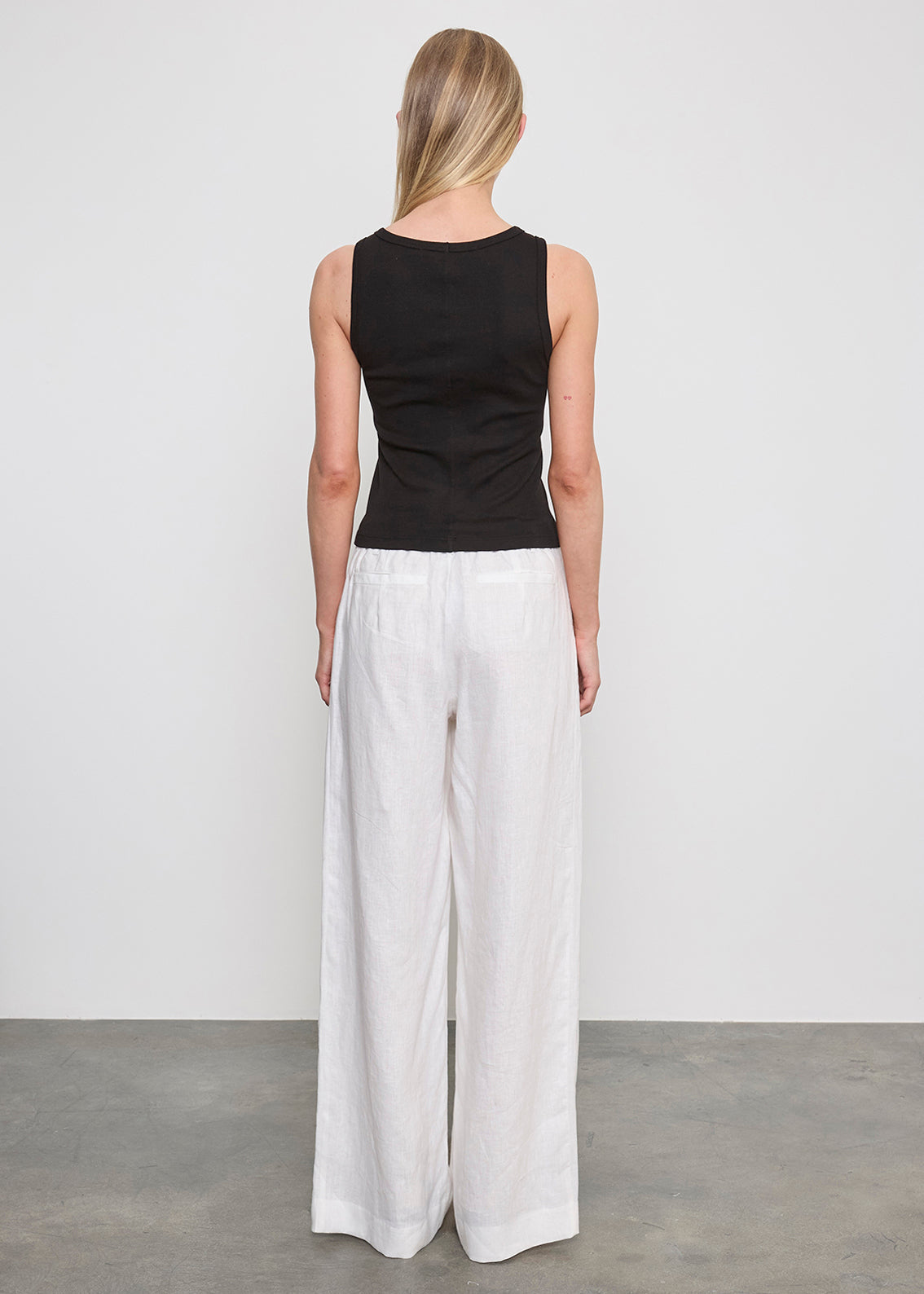 Linen Easy Trouser — Celeste