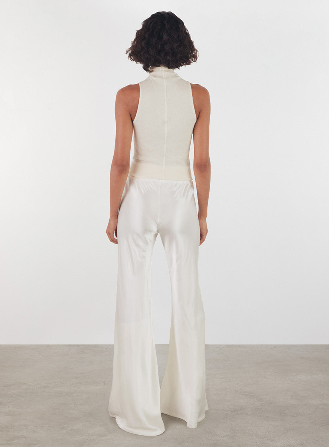Fashionista Heaven Satin Bias-Cut Pant — Ximena