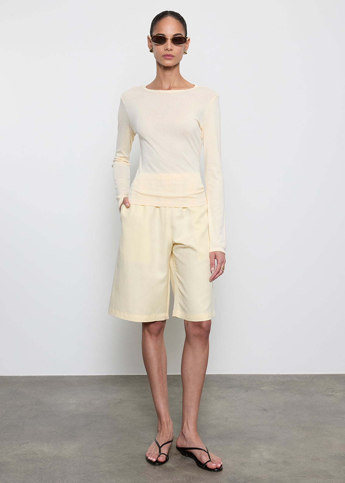 Fashionista Heaven Twill Bermuda Short — Rosalind