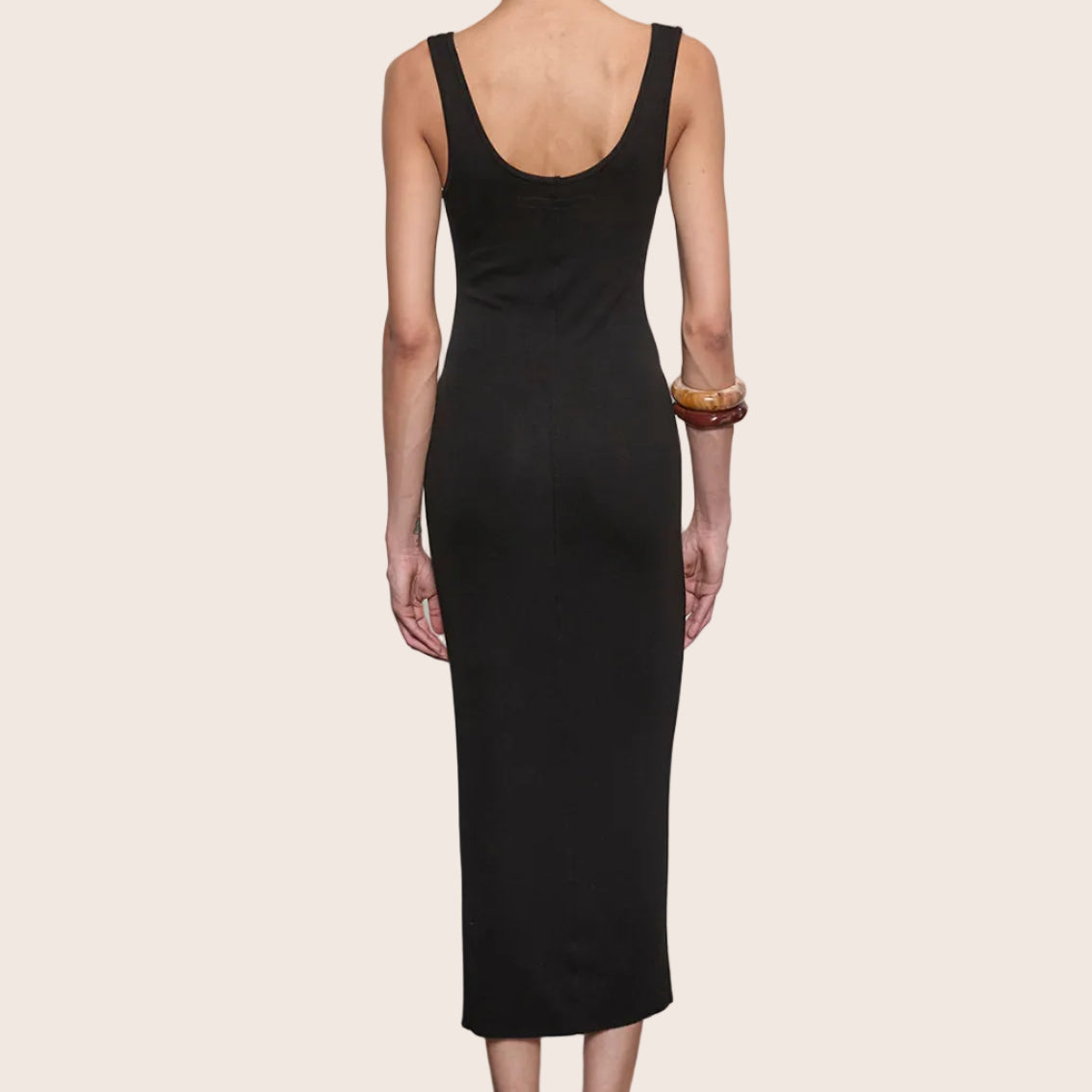 Silk Rib Midi Dress — Ivana