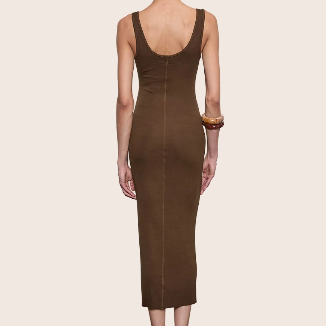 Silk Rib Midi Dress — Ivana